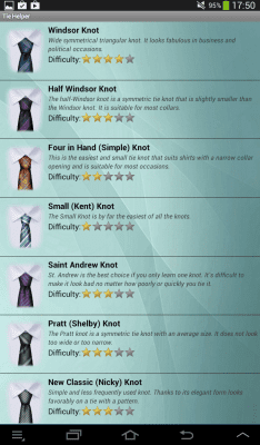 Screenshot of the application Tie Platinum Tie - #10