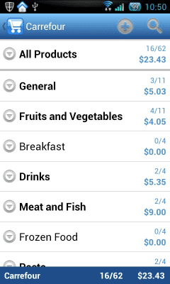 Screenshot of the application Pocket Shopping Lite - #2