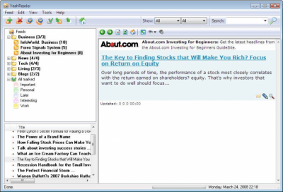 Screenshot of the application YeahReader - #2