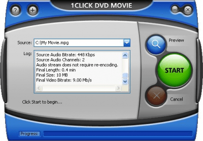 Screenshot of the application 1CLICK  DVD CONVERTER - #1