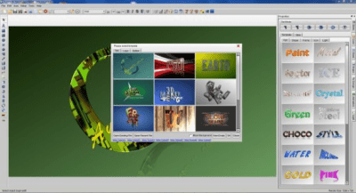 Screenshot of the application Aurora 3D Text & Logo Maker - #1