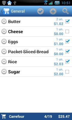 Screenshot of the application Pocket Shopping (trial) - #5