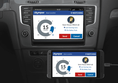 Screenshot of the application Glympse for Auto - Share GPS - #2