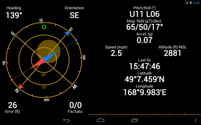 Screenshot of the application GPS Status & Toolbox - #10