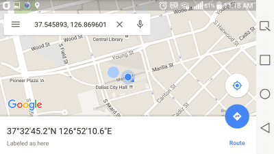 Screenshot of the application Simple GPS Coordinate Display - #6