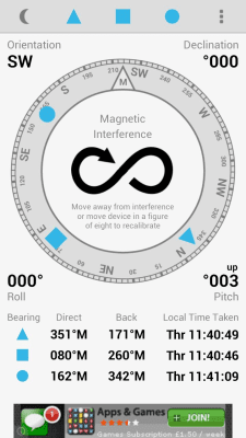 Screenshot of the application Digital Field Compass - #3