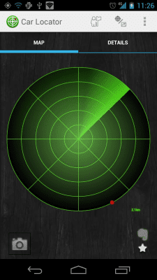 Screenshot of the application Car Locator TRIAL - #3