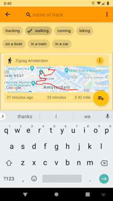 Screenshot of the application Open GPS Tracker - #4