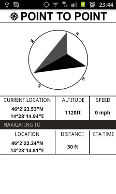 Screenshot of the application PointToPoint - #2