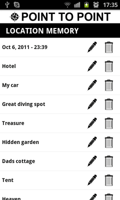 Screenshot of the application PointToPoint - #3