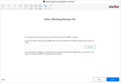 Screenshot of the application Stellar Repair for Quickbooks Software - #3