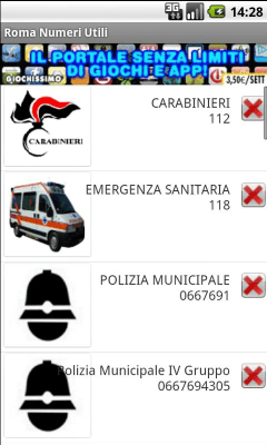 Screenshot of the application Rome usefull phone Num. FREE - #2