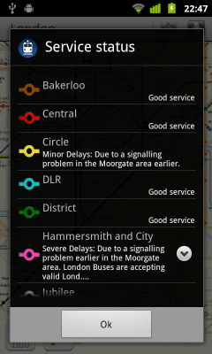 Screenshot of the application London (Metro 24) - #4
