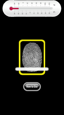 Screenshot of the application Fingerprint Thermometer Prank - #3