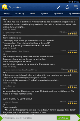 Screenshot of the application Dirty Jokes - #2