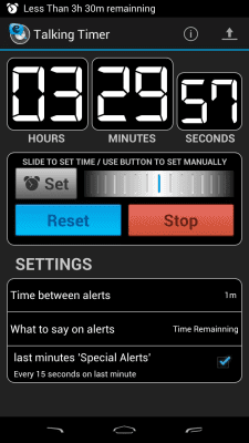 Screenshot of the application Talking Timer - #2