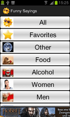 Screenshot of the application Funny Sayings - #2
