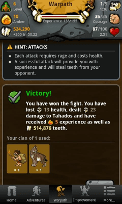Screenshot of the application Prehistoric Game - #2