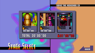 Screenshot of the application Sonic CD Lite - #2