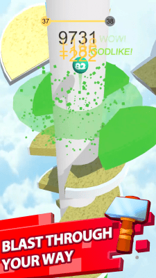 Screenshot of the application Helix Jump - #2