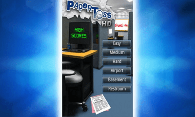 Screenshot of the application Paper Toss - #2