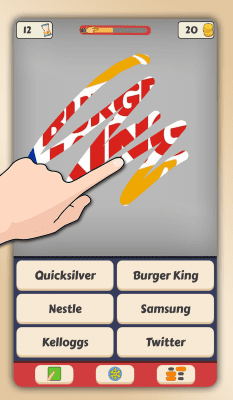 Screenshot of the application Scratch That Logo Quiz - #3