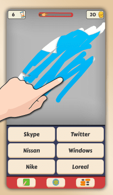 Screenshot of the application Scratch That Logo Quiz - #6