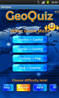 Screenshot of the application Geo Quiz - #1
