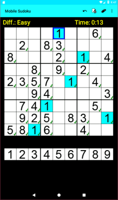Screenshot of the application Mobile Sudoku (Free) - #5