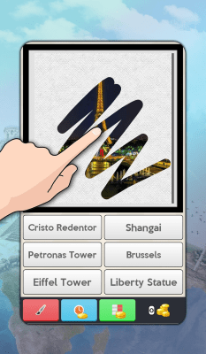 Screenshot of the application Scratch That Place Quiz - #2