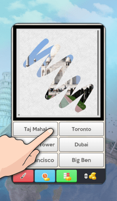 Screenshot of the application Scratch That Place Quiz - #4