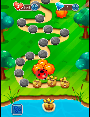 Screenshot of the application Ladybug Three in a Row Kids Adventure - #2