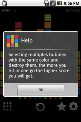 Screenshot of the application Noinnion Bubble Breaker - #2