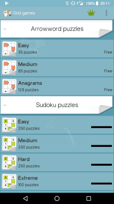 Screenshot of the application Grid games (crossword, sudoku) - #6