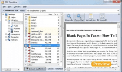 Screenshot of the application PDF Combine - #2