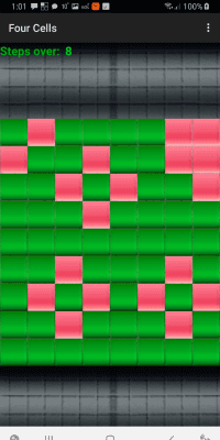 Screenshot of the application Four Cells (Lights Out) - #2