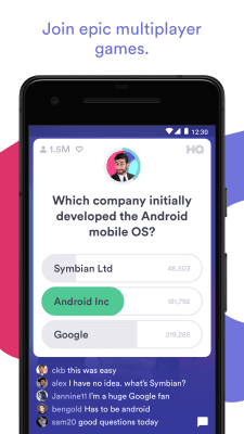 Screenshot of the application HQ - Trivia & Words - #2