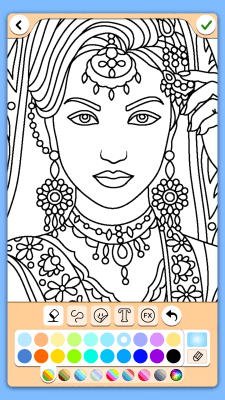 Screenshot of the application Mandala Coloring Book - #3