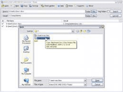 Screenshot of the application Batch Docx Converter - #2