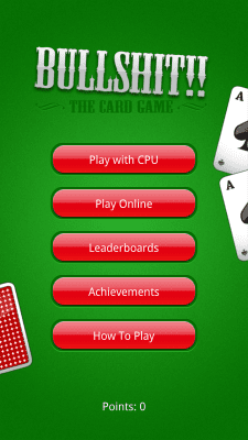 Screenshot of the application Bullsht Card Game - #1