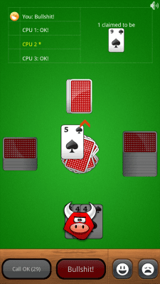 Screenshot of the application Bullsht Card Game - #4