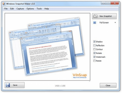 Screenshot of the application WinSnap - #2