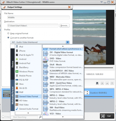 Screenshot of the application Xilisoft Video Cutter 2 - #4
