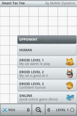 Screenshot of the application SmartTacToe - #2