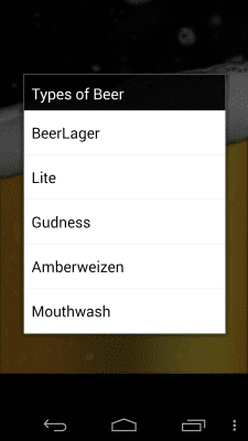 Screenshot of the application iBeer - #7