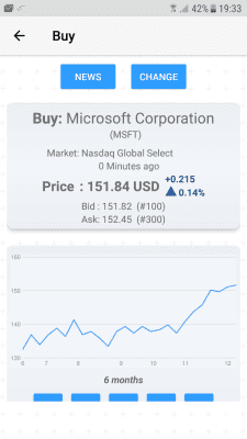 Screenshot of the application The Game of Stocks - #2