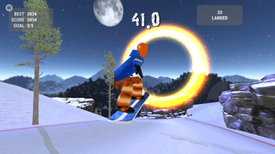 Screenshot of the application Crazy Snowboard - #4