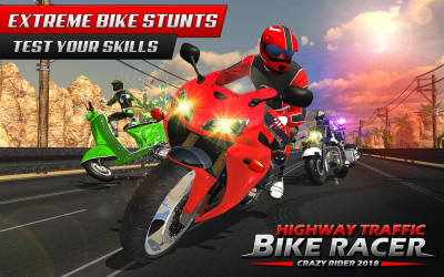 Screenshot of the application Highway Rider Bike Racing: Crazy Bike Traffic Race - #3