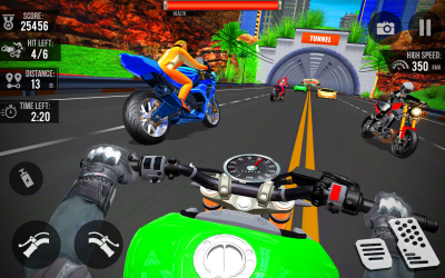 Screenshot of the application Highway Rider Bike Racing: Crazy Bike Traffic Race - #4