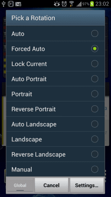 Screenshot of the application Ultimate Rotation Control - #2